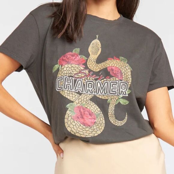 NWOT Show Me Your Mumu Thomas style “Charmer” Snake Graphic Tee 🐍 - Picture 1 of 5